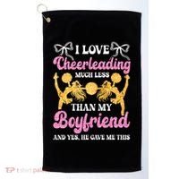 Cheer Cheerleading Friend I Love Cheerleading Much Less Gift Golf Towel thumb 0