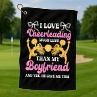 Cheer Cheerleading Friend I Love Cheerleading Much Less Gift Golf Towel thumb 1
