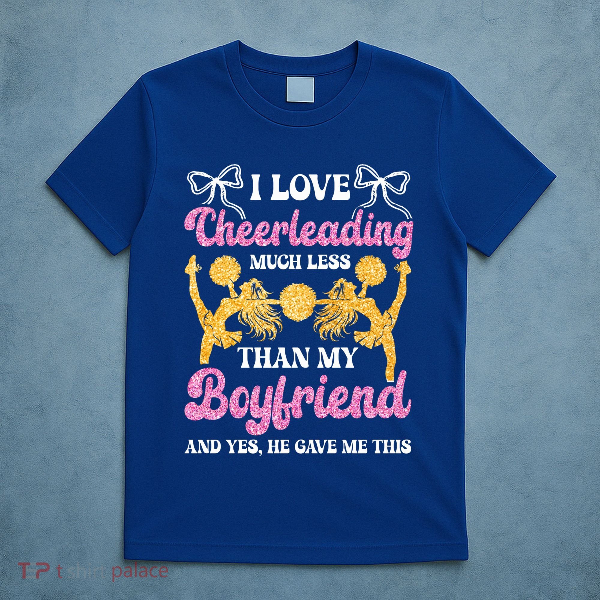 Cheer Cheerleading Friend I Love Cheerleading Much Less Gift T-Shirt