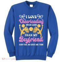 Cheer Cheerleading Friend I Love Cheerleading Much Less Gift Tall Sweatshirt thumb 0