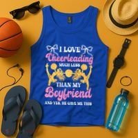 Cheer Cheerleading Friend I Love Cheerleading Much Less Gift Tank Top thumb 4