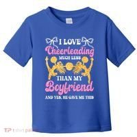 Cheer Cheerleading Friend I Love Cheerleading Much Less Gift Toddler T-Shirt thumb 0