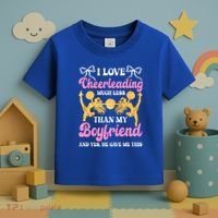 Cheer Cheerleading Friend I Love Cheerleading Much Less Gift Toddler T-Shirt thumb 3