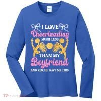 Cheer Cheerleading Friend I Love Cheerleading Much Less Gift Women's Long Sleeve Shirt thumb 0