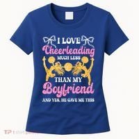 Cheer Cheerleading Friend I Love Cheerleading Much Less Gift Women's T-Shirt thumb 0