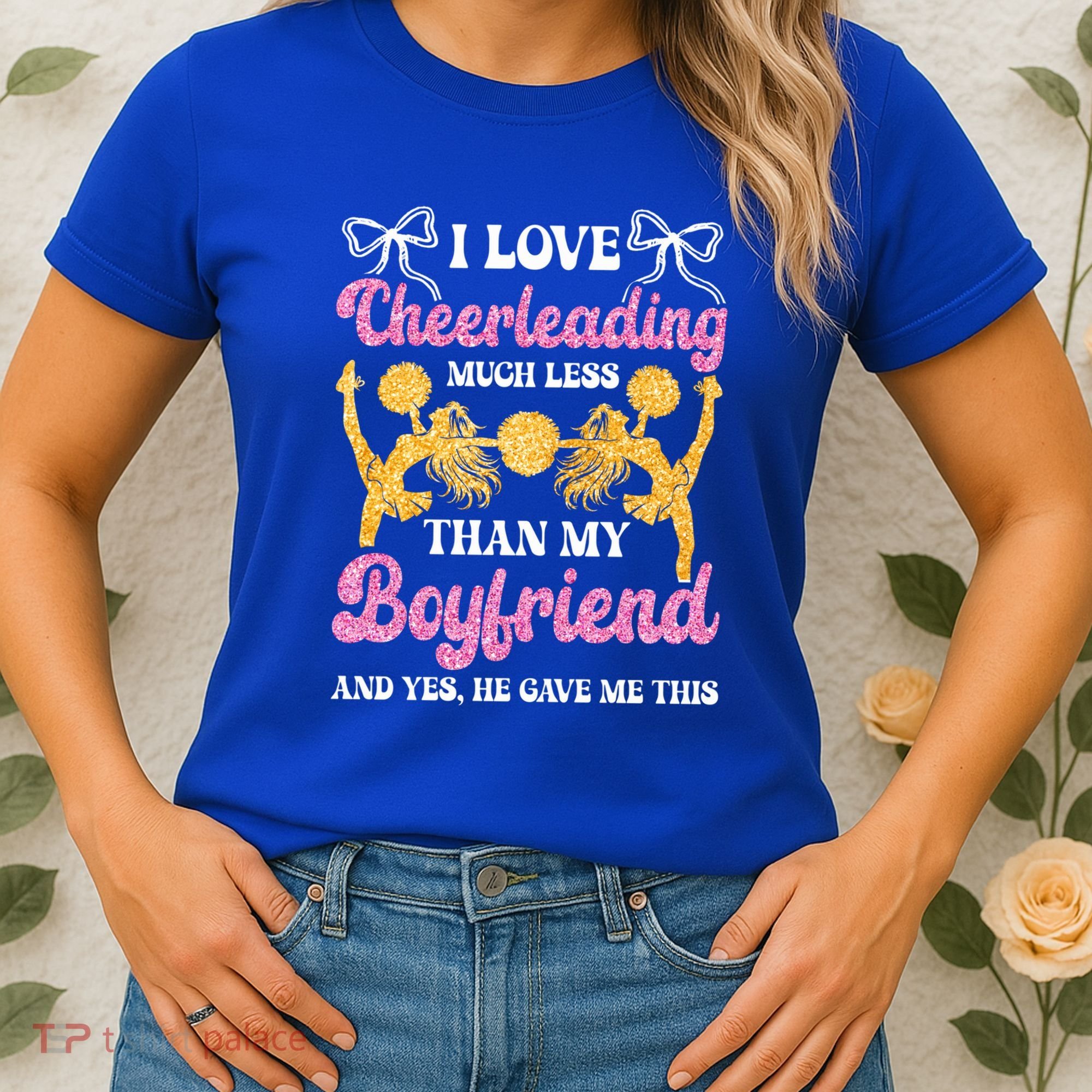 Cheer Cheerleading Friend I Love Cheerleading Much Less Gift Women's T-Shirt