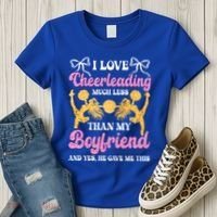 Cheer Cheerleading Friend I Love Cheerleading Much Less Gift Women's T-Shirt thumb 3