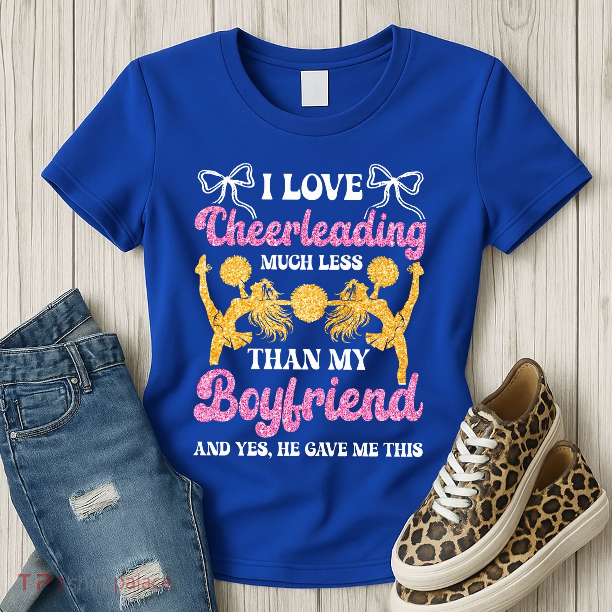 Cheer Cheerleading Friend I Love Cheerleading Much Less Gift Women's T-Shirt