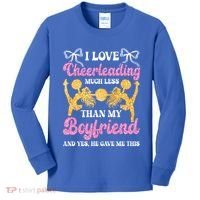 Cheer Cheerleading Friend I Love Cheerleading Much Less Gift Kids Long Sleeve Shirt thumb 0