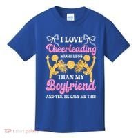 Cheer Cheerleading Friend I Love Cheerleading Much Less Gift Kids T-Shirt thumb 0