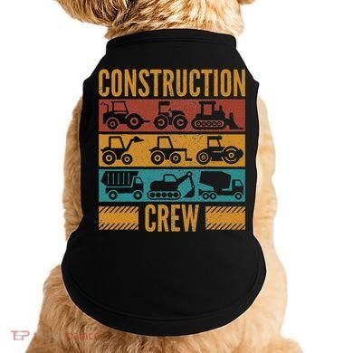 Construction Crew Funny Construction Worker Costume Birthday Doggie Tank
