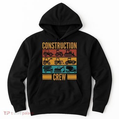 Construction Crew Funny Construction Worker Costume Birthday Hoodie