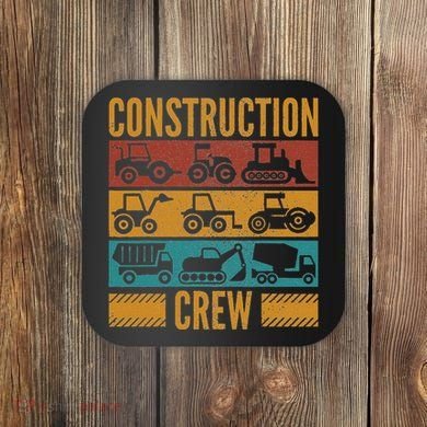 Construction Crew Funny Construction Worker Costume Birthday Coaster