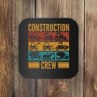 Construction Crew Funny Construction Worker Costume Birthday Coaster thumb 0