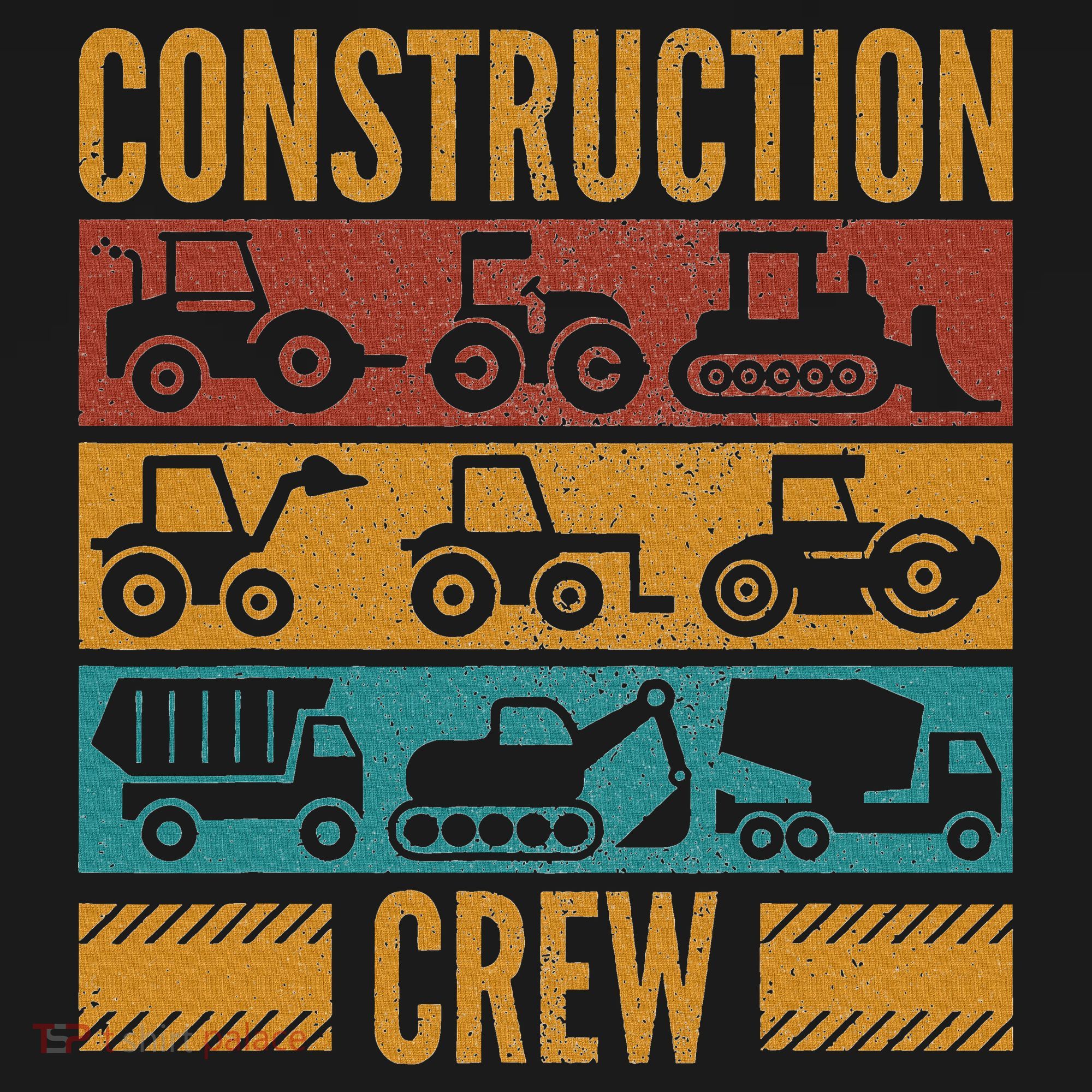 Construction Crew Funny Construction Worker Costume Birthday Polo