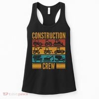 Construction Crew Funny Construction Worker Costume Birthday Women's Tank Top thumb 0