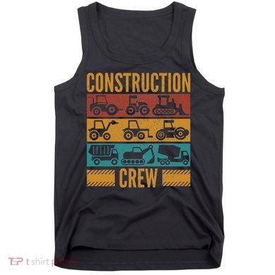 Construction Crew Funny Construction Worker Costume Birthday Tank Top