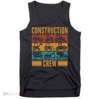 Construction Crew Funny Construction Worker Costume Birthday Tank Top thumb 0