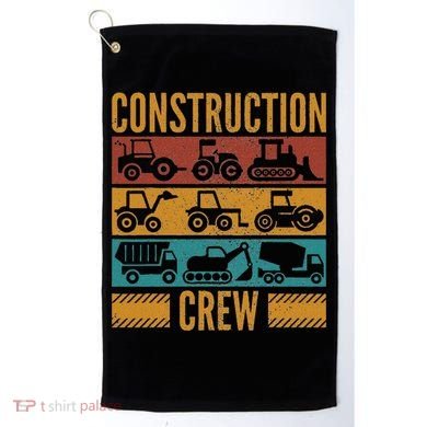 Construction Crew Funny Construction Worker Costume Birthday Golf Towel