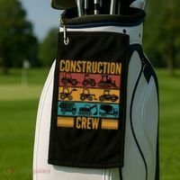 Construction Crew Funny Construction Worker Costume Birthday Golf Towel thumb 2