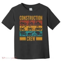 Construction Crew Funny Construction Worker Costume Birthday Toddler T-Shirt thumb 0
