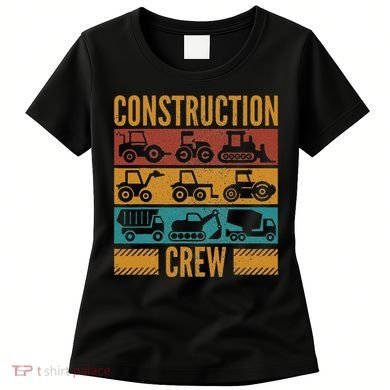 Construction Crew Funny Construction Worker Costume Birthday Women's T-Shirt