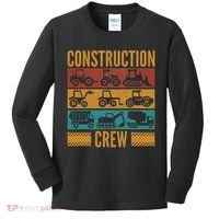 Construction Crew Funny Construction Worker Costume Birthday Kids Long Sleeve Shirt thumb 0