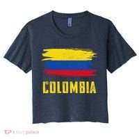 Colombia Columbian Flag Colombia Women's Crop Top Tee thumb 0