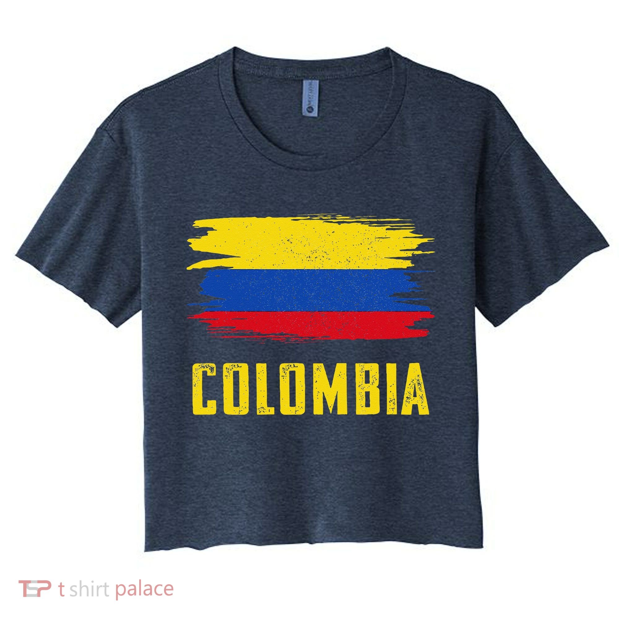 Colombia Columbian Flag Colombia Women's Crop Top Tee