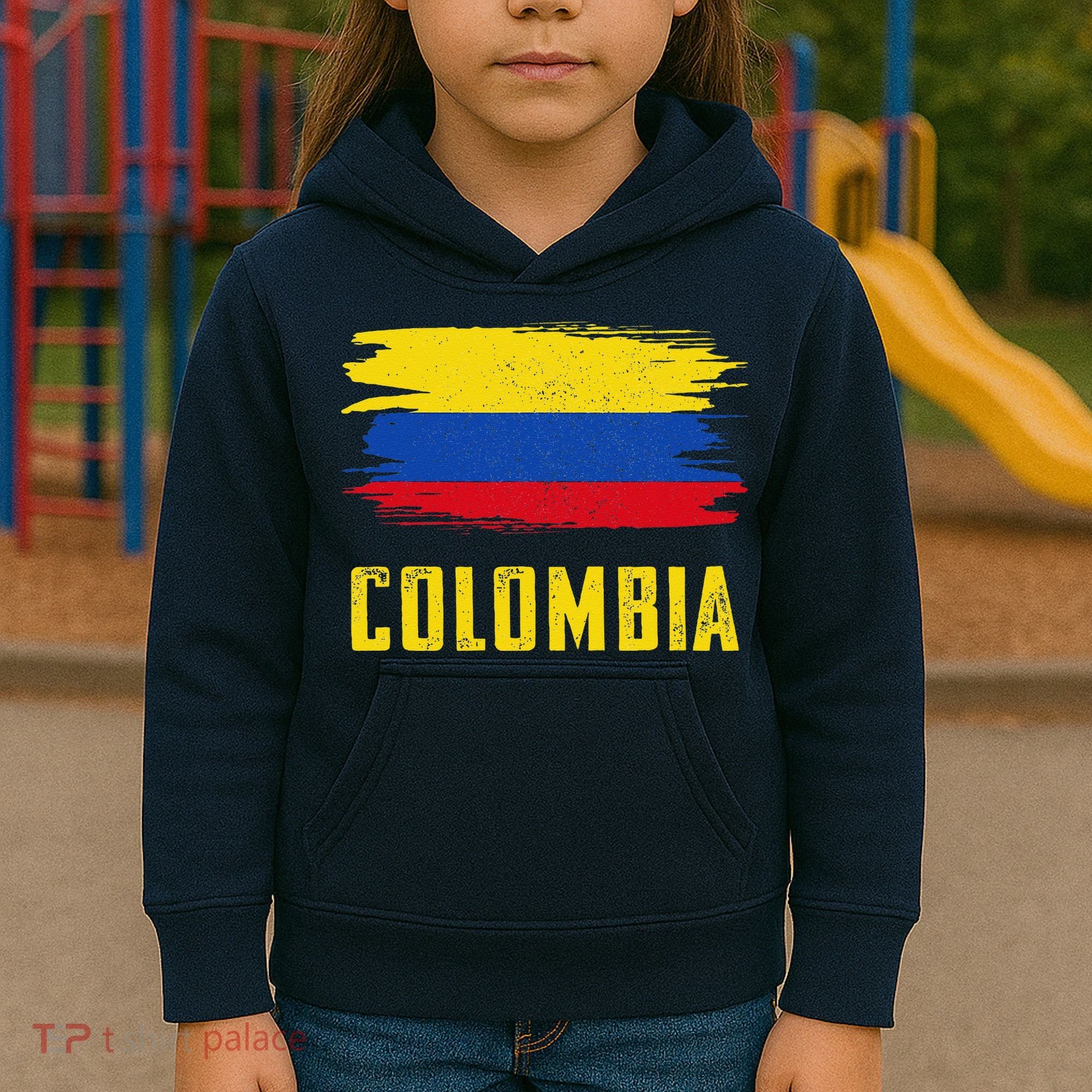 Colombia Columbian Flag Colombia Kids Hoodie