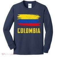 Colombia Columbian Flag Colombia Kids Long Sleeve Shirt thumb 0