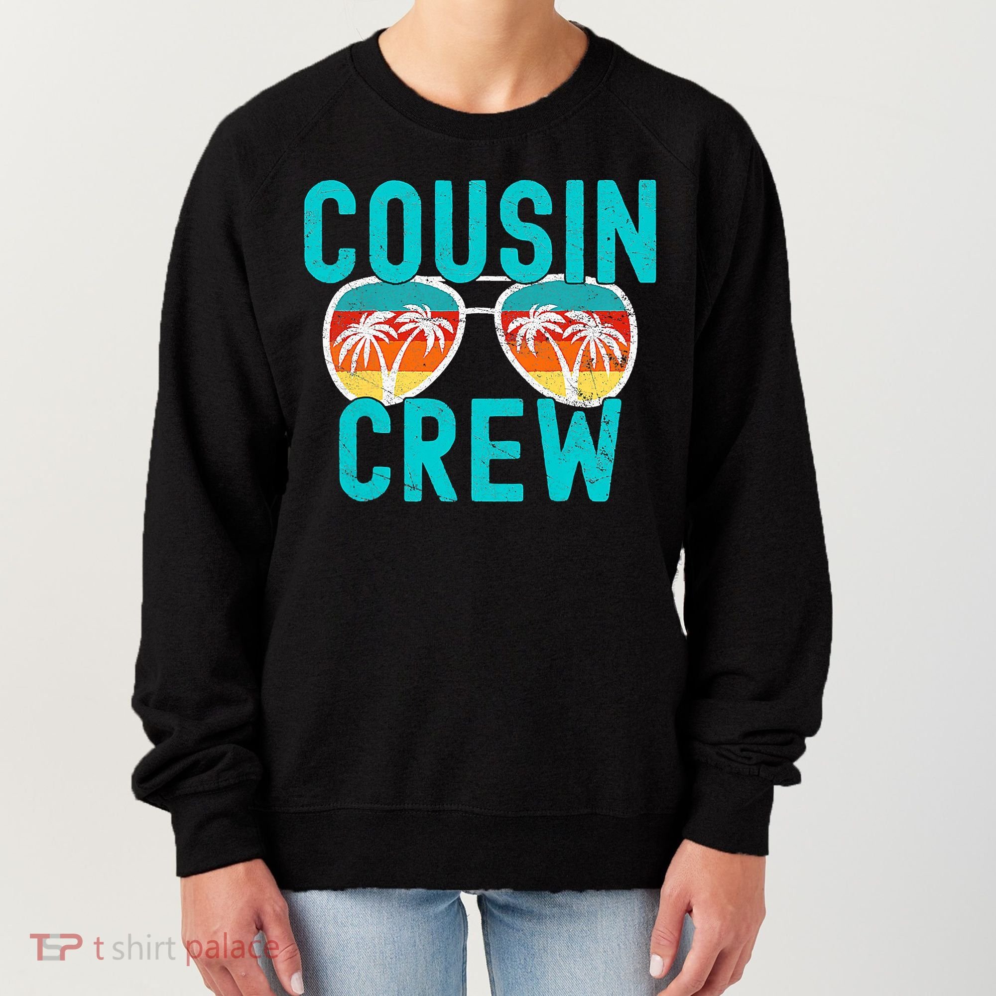 Cousin Crew Family Vacation Summer Vacation Beach Sunglasses Women's Sweatshirt