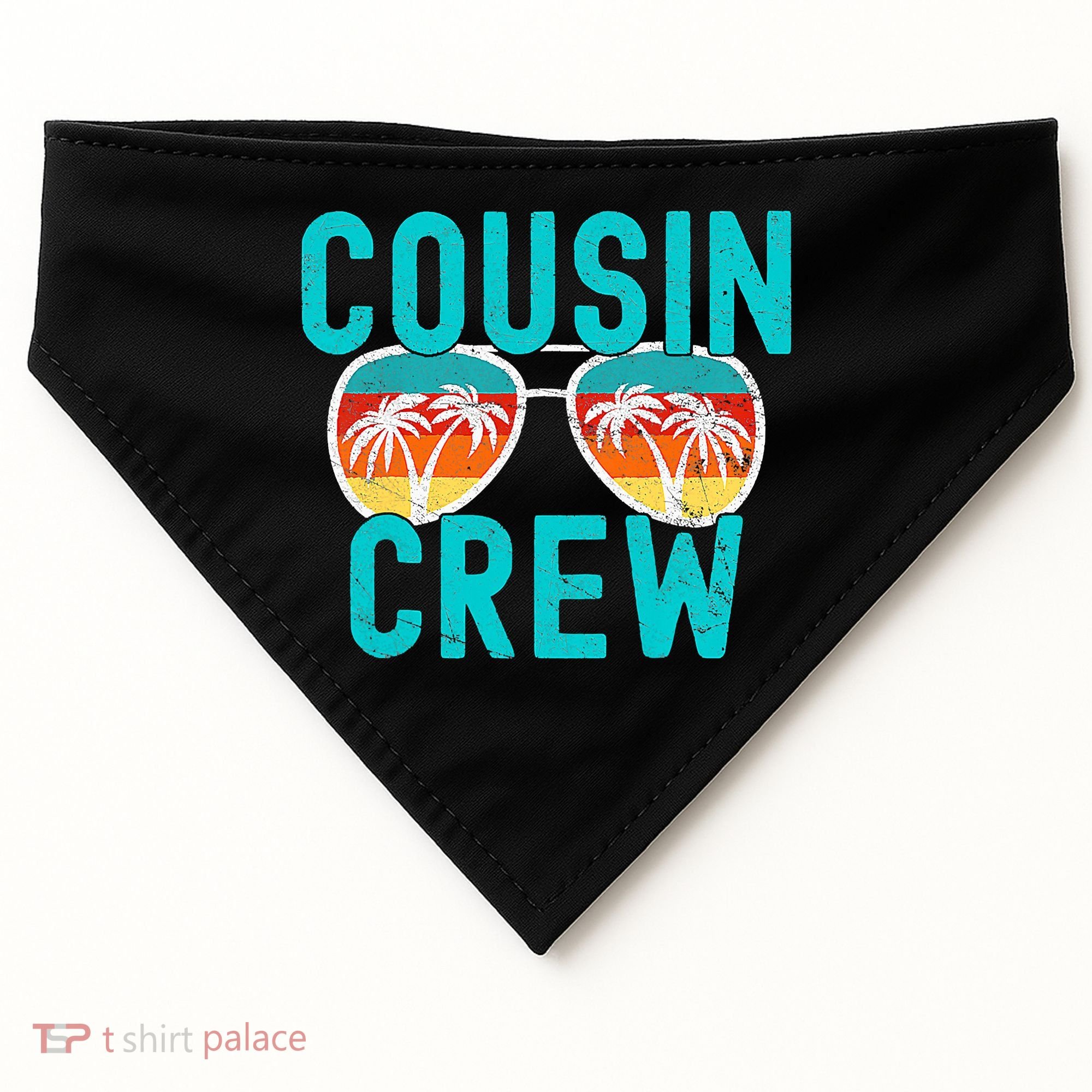 Cousin Crew Family Vacation Summer Vacation Beach Sunglasses USA-Made Doggie Bandana
