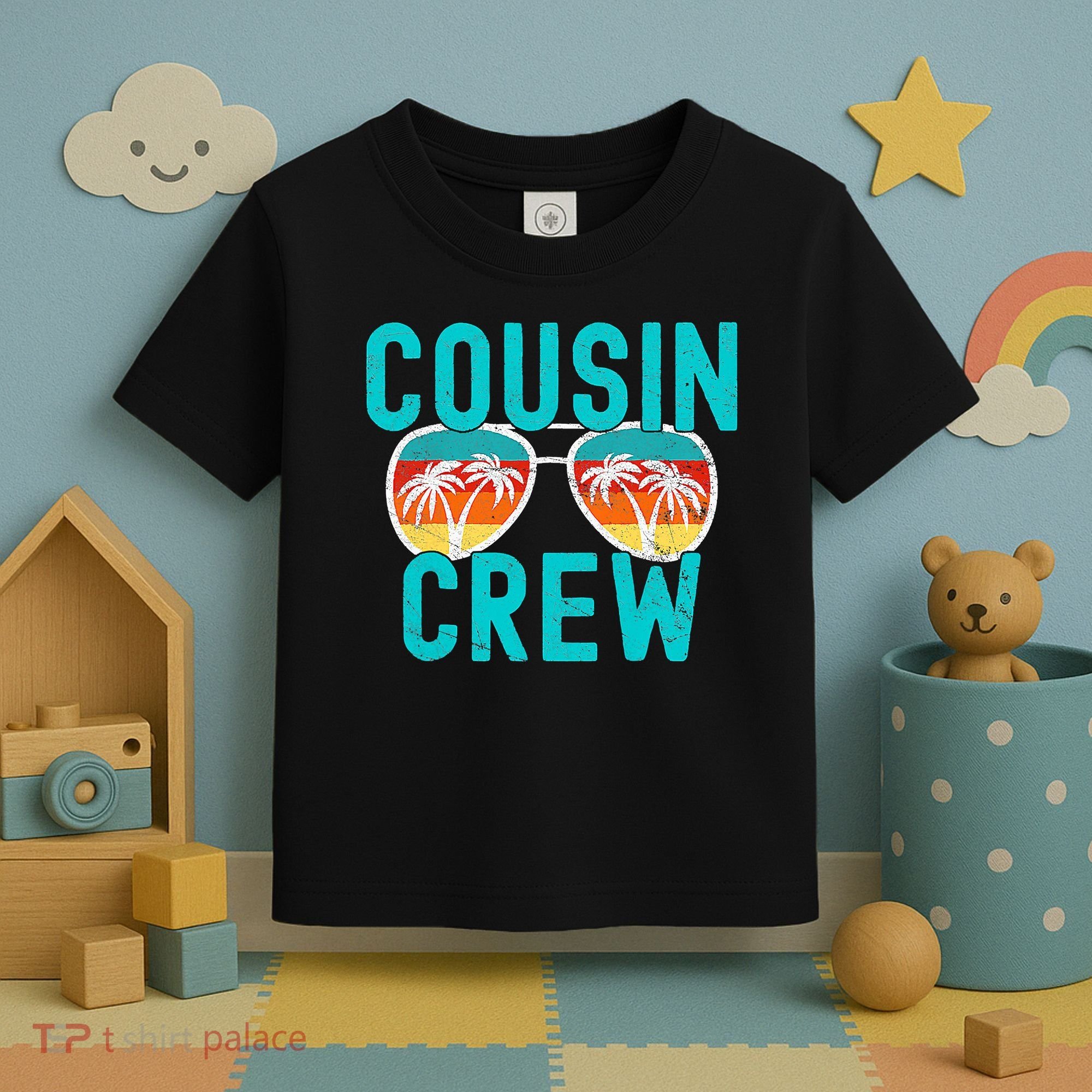 Cousin Crew Family Vacation Summer Vacation Beach Sunglasses Toddler T-Shirt