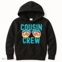 Cousin Crew Family Vacation Summer Vacation Beach Sunglasses Kids Hoodie thumb 0