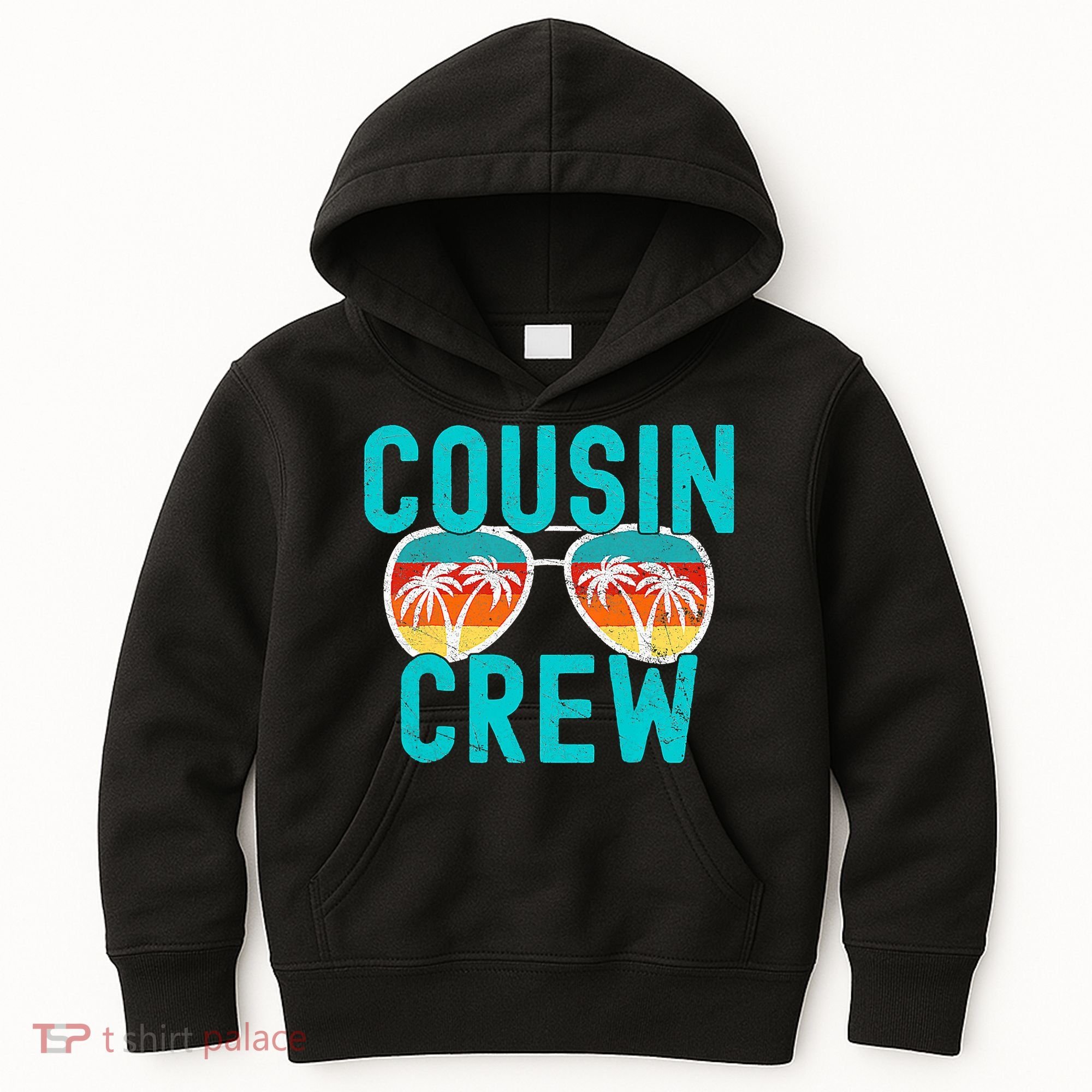Cousin Crew Family Vacation Summer Vacation Beach Sunglasses Kids Hoodie