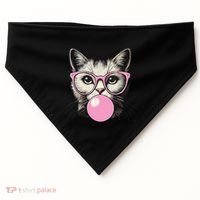 Cute Cat For Women Funny Cat Lovers USA-Made Doggie Bandana thumb 0