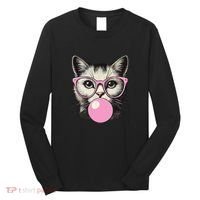 Cute Cat For Women Funny Cat Lovers Long Sleeve Shirt thumb 0