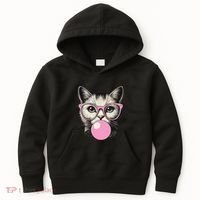 Cute Cat For Women Funny Cat Lovers Kids Hoodie thumb 0