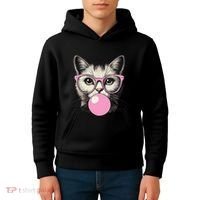 Cute Cat For Women Funny Cat Lovers Kids Hoodie thumb 4