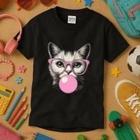Cute Cat For Women Funny Cat Lovers Kids T-Shirt thumb 3
