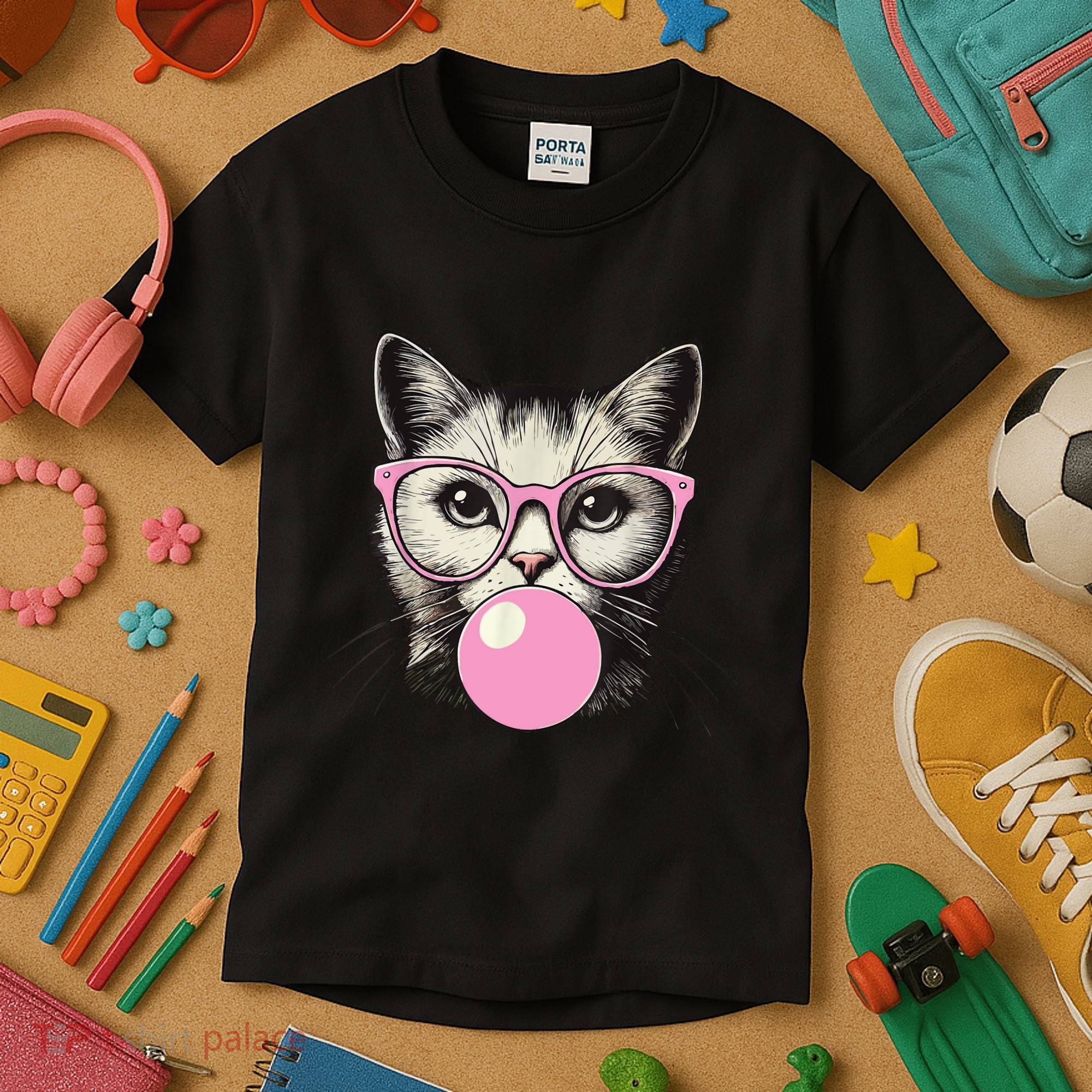 Cute Cat For Women Funny Cat Lovers Kids T-Shirt
