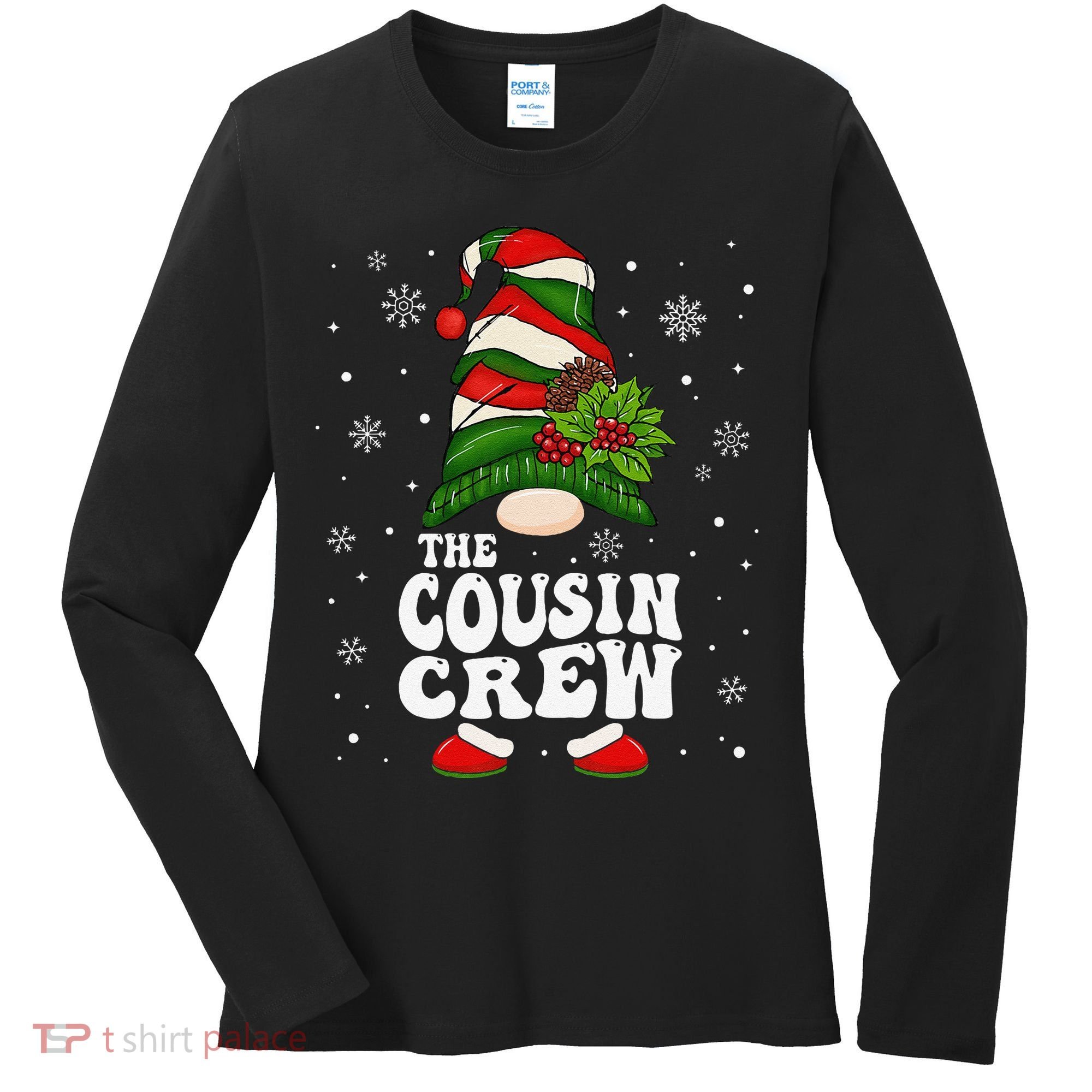 Cousin Crew Funny Matching Family Christmas Pajama Women's Long Sleeve Shirt