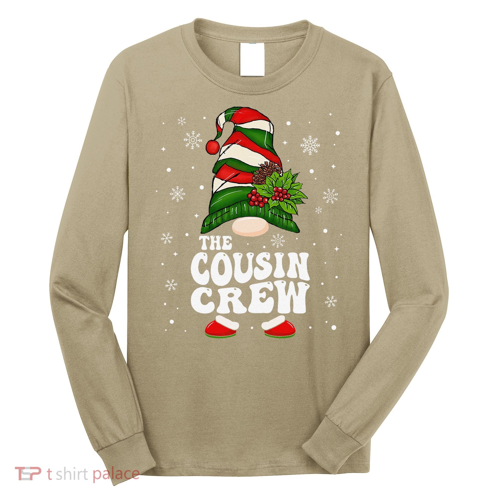 Cousin Crew Funny Matching Family Christmas Pajama Long Sleeve Shirt