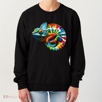 Comma Chameleon Funny Chameleon Lover 80S Lizard Comma La Gift Women's Sweatshirt thumb 0