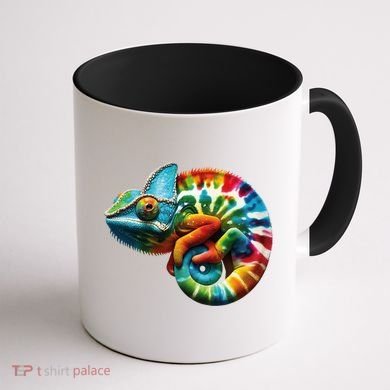 Comma Chameleon Funny Chameleon Lover 80S Lizard Comma La Gift Coffee Mug back