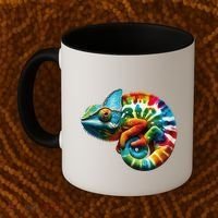 Comma Chameleon Funny Chameleon Lover 80S Lizard Comma La Gift Coffee Mug thumb 2
