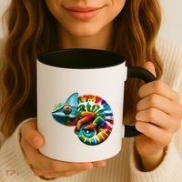 Comma Chameleon Funny Chameleon Lover 80S Lizard Comma La Gift Coffee Mug thumb 3