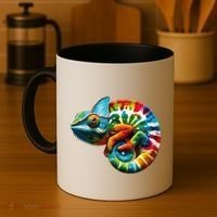 Comma Chameleon Funny Chameleon Lover 80S Lizard Comma La Gift Coffee Mug thumb 4