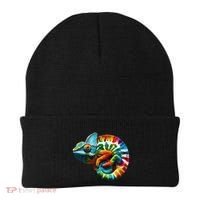 Comma Chameleon Funny Chameleon Lover 80S Lizard Comma La Gift Beanie thumb 0